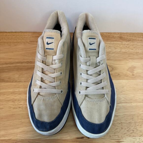 Nike GTS Canvas Shoes Tan Navy Blue Vintage 2001 Men’s Size 7 - 140330-242 - Picture 3 of 9